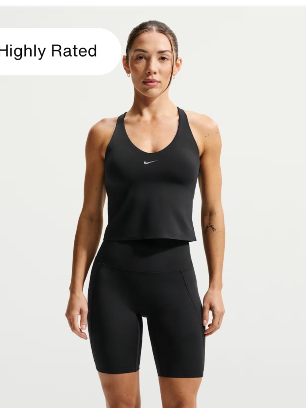 Nike Universal  Black Cropped Racerback